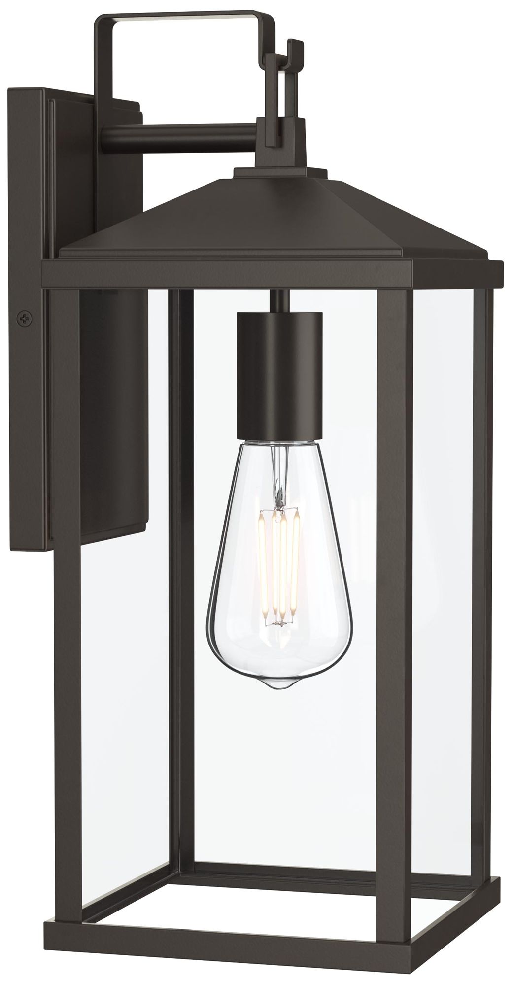 Cantley Large Outdoor Wall  Lantern with Clear Glass Panels
