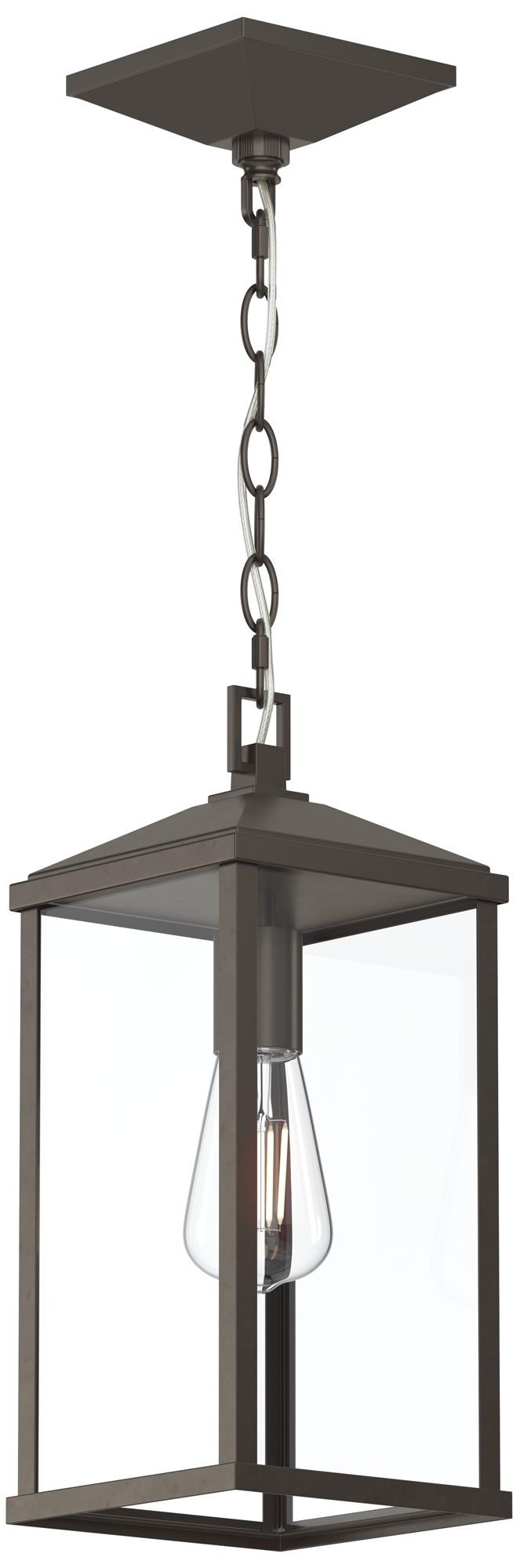 Cantley Outdoor Pendant with Clear Glass Panels