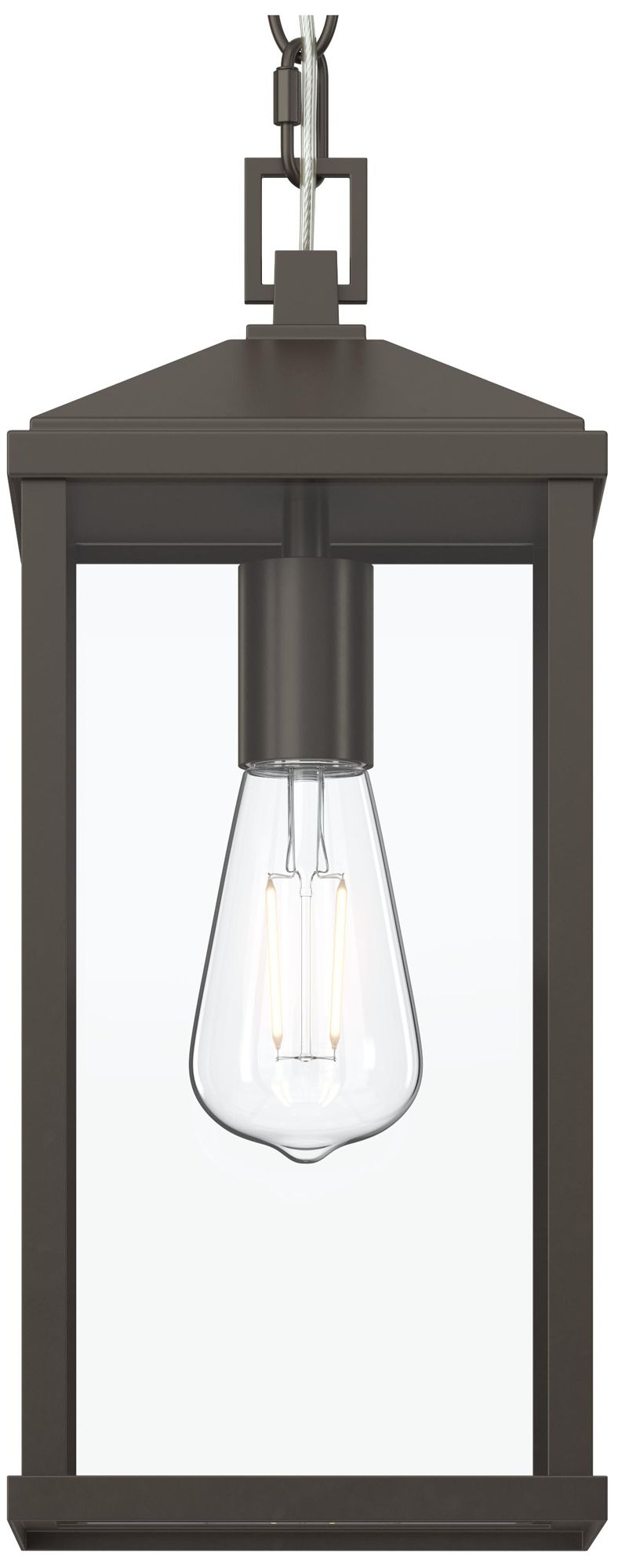 Cantley Outdoor Pendant with Clear Glass Panels