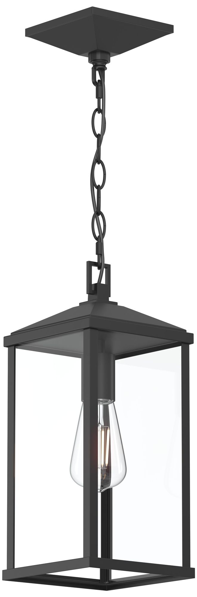 Cantley Outdoor Pendant with Clear Glass Panels