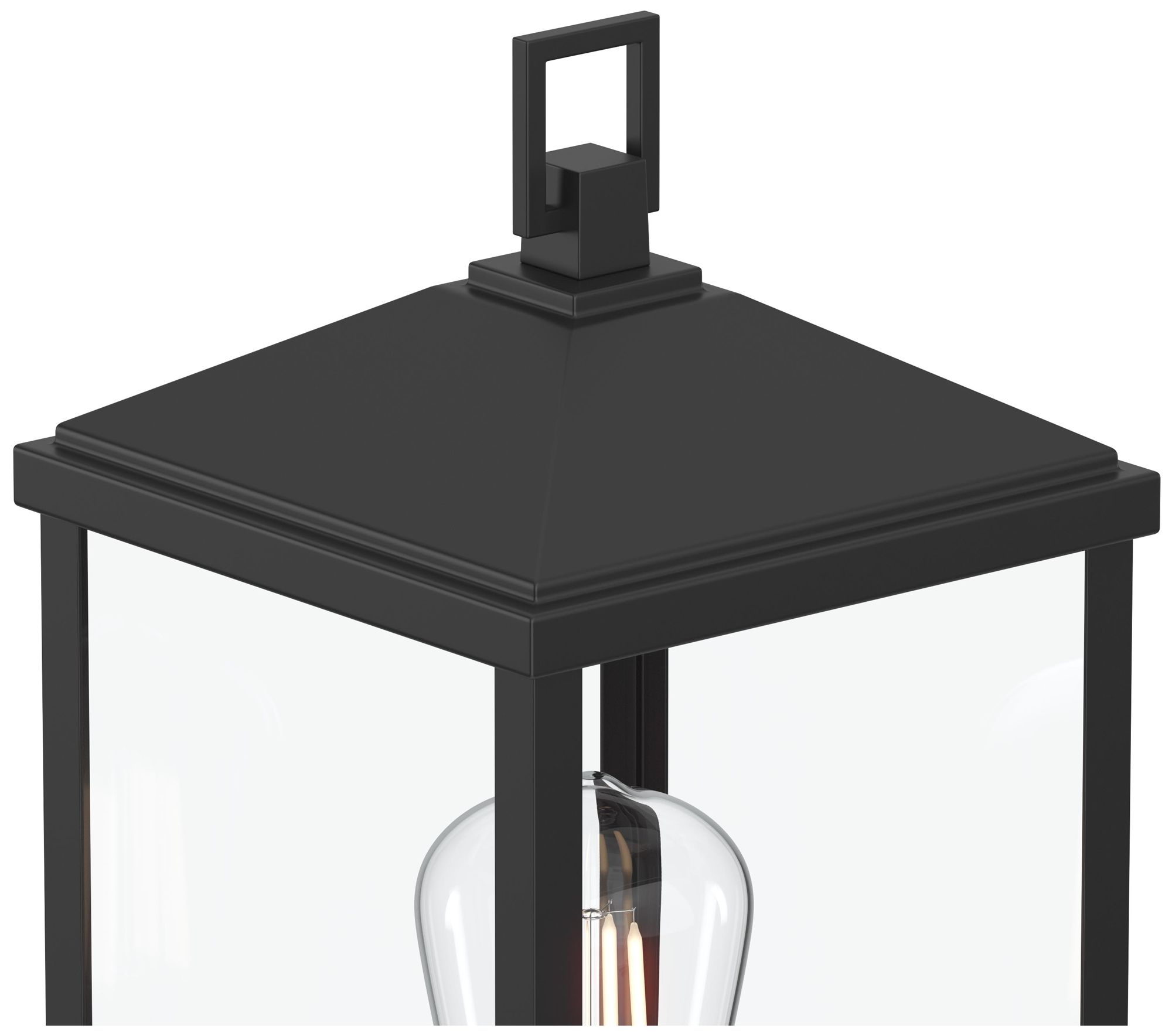 Image 7 Cantley Outdoor Post Mount Lantern Light with Clear Glass Panels more views