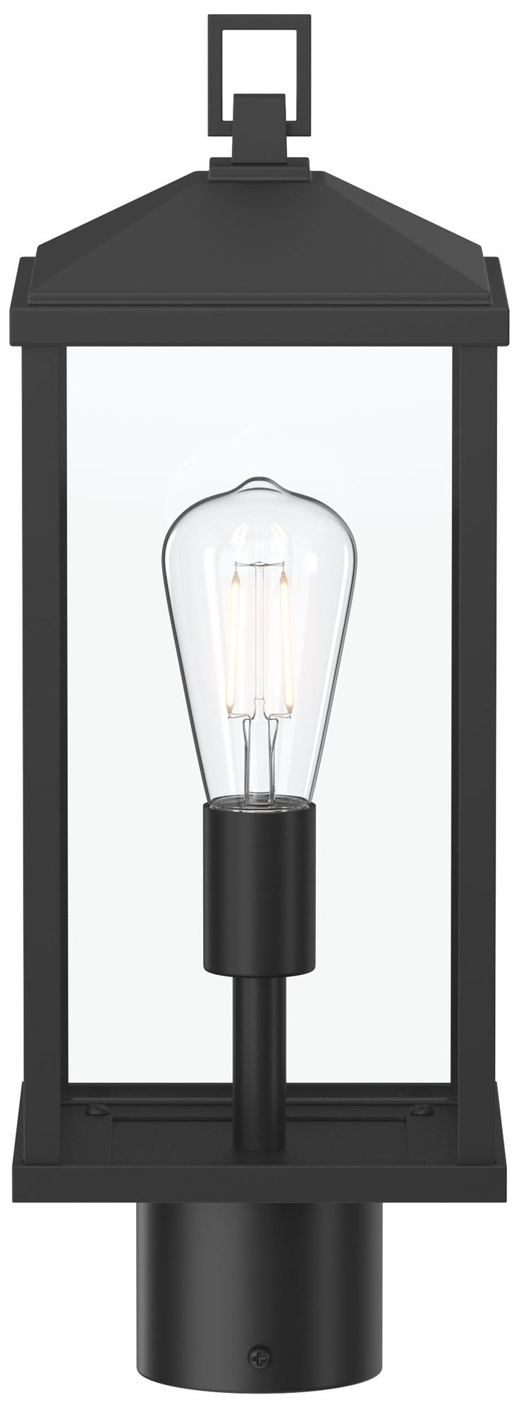 Cantley Outdoor Post Mount Lantern Light with Clear Glass Panels