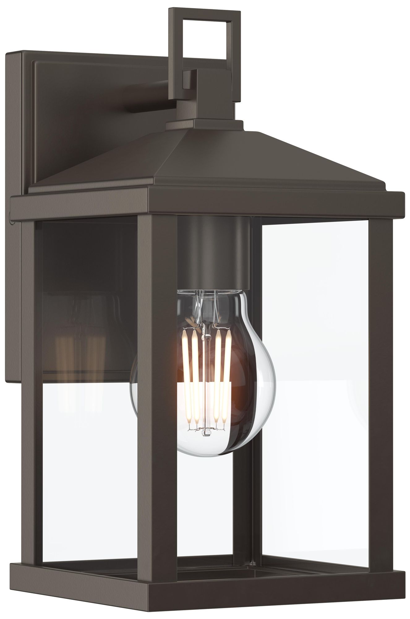 Cantley Small Outdoor Wall  Lantern with Clear Glass Panels