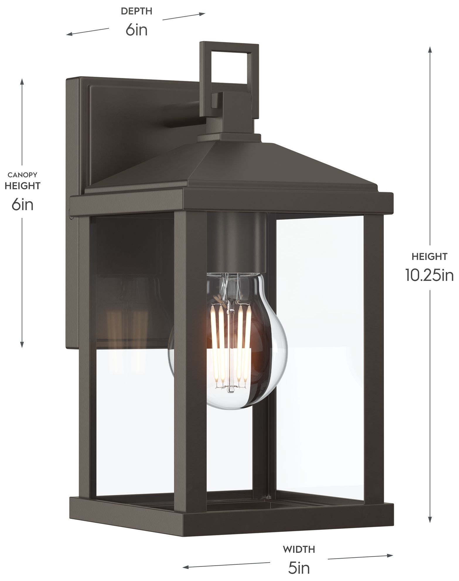 Image 6 Cantley Small Outdoor Wall  Lantern with Clear Glass Panels more views