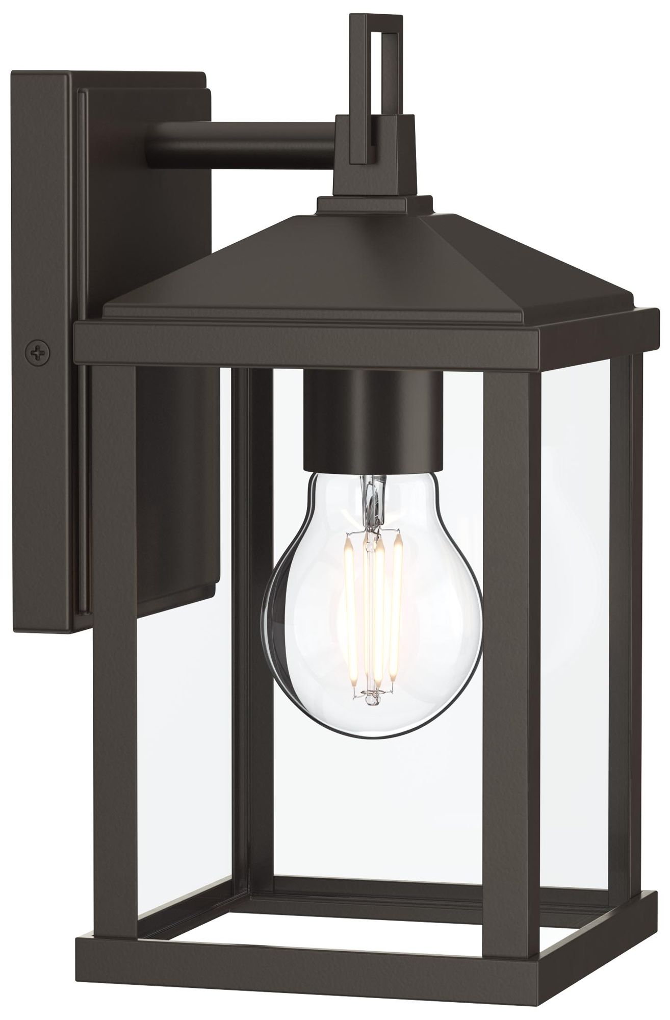 Cantley Small Outdoor Wall  Lantern with Clear Glass Panels