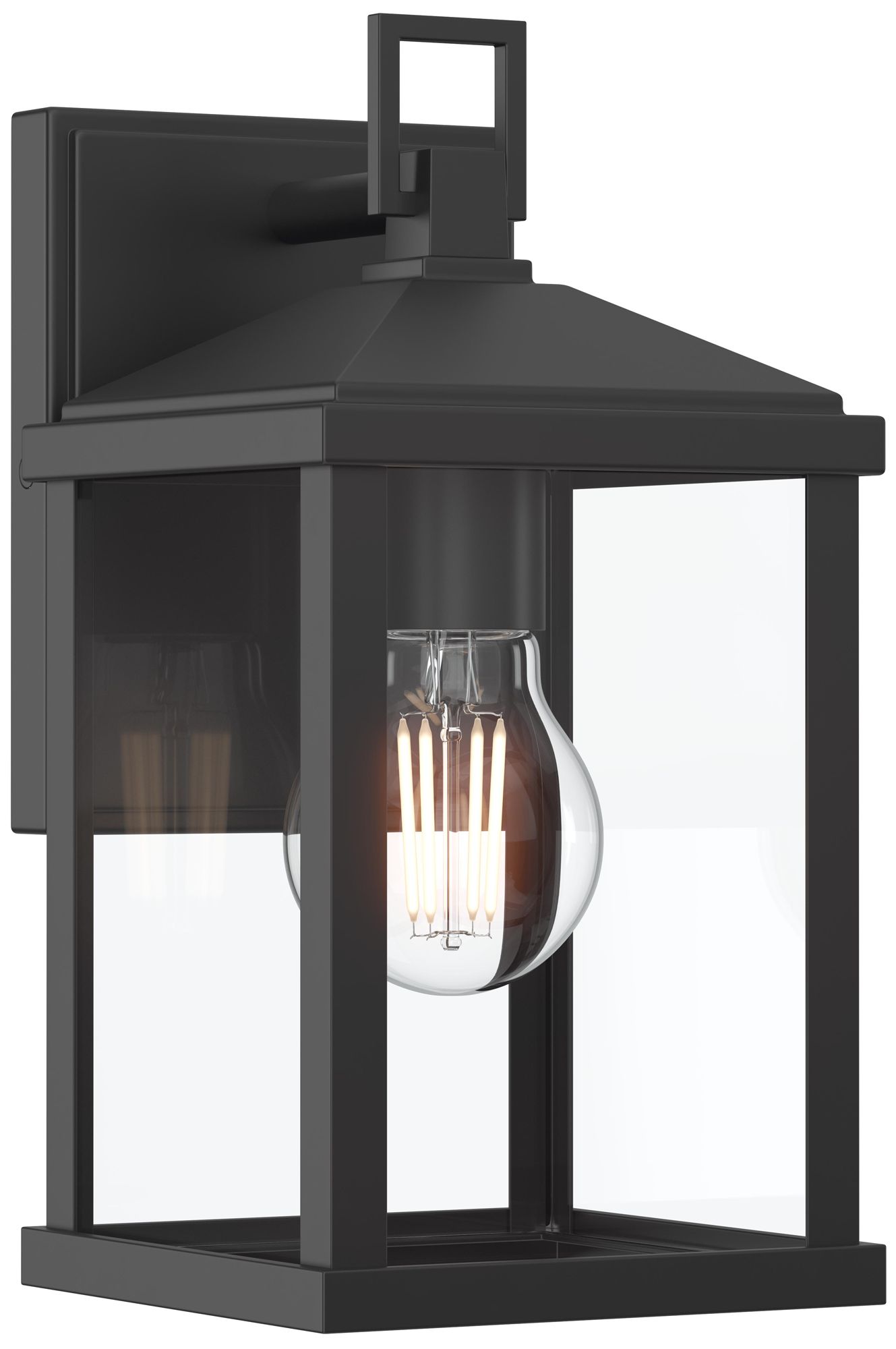 Cantley Small Outdoor Wall  Lantern with Clear Glass Panels