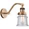 Canton 10 1/2"H Brushed Brass with Seedy Glass Wall Sconce