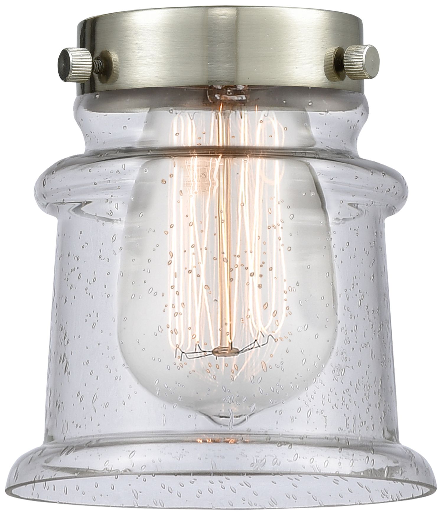 Image 3 Canton 10 1/2"H Brushed Brass with Seedy Glass Wall Sconce more views