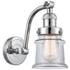 Canton 10 1/2"H Polished Chrome with Clear Glass Wall Sconce