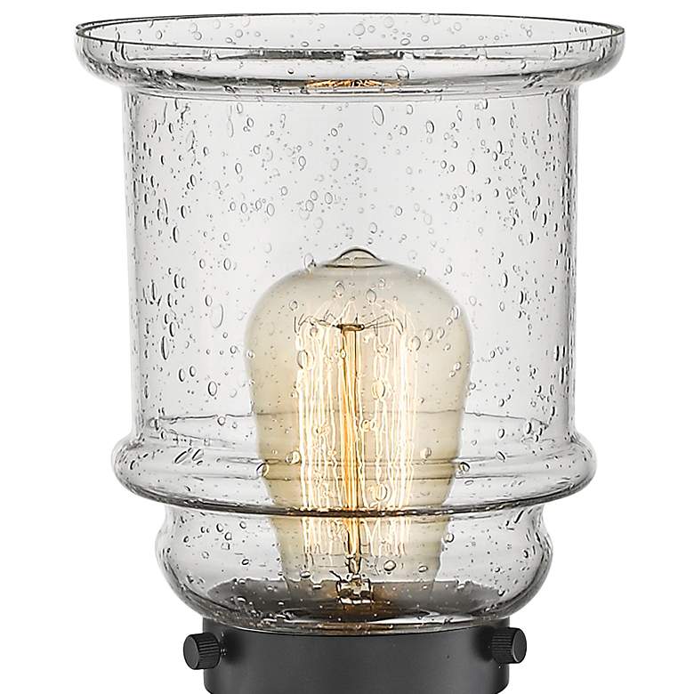 Image 2 Canton 11" High Black and Brass Adjustable Wall Sconce more views