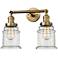 Canton 11" High Brushed Brass 2-Light Adjustable Wall Sconce