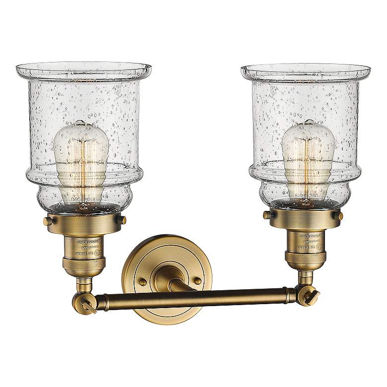 Image 3 Canton 11" High Brushed Brass 2-Light Adjustable Wall Sconce more views