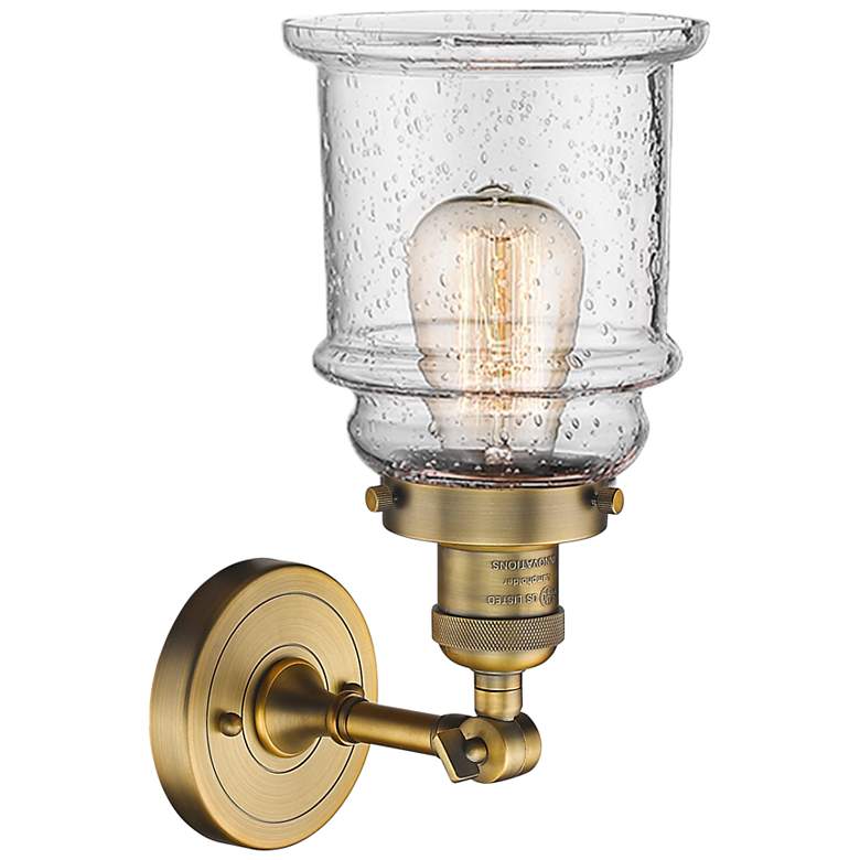 Image 3 Canton 11" High Brushed Brass Adjustable Wall Sconce more views