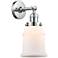 Canton 11" High Polished Chrome Sconce w/ Matte White Shade