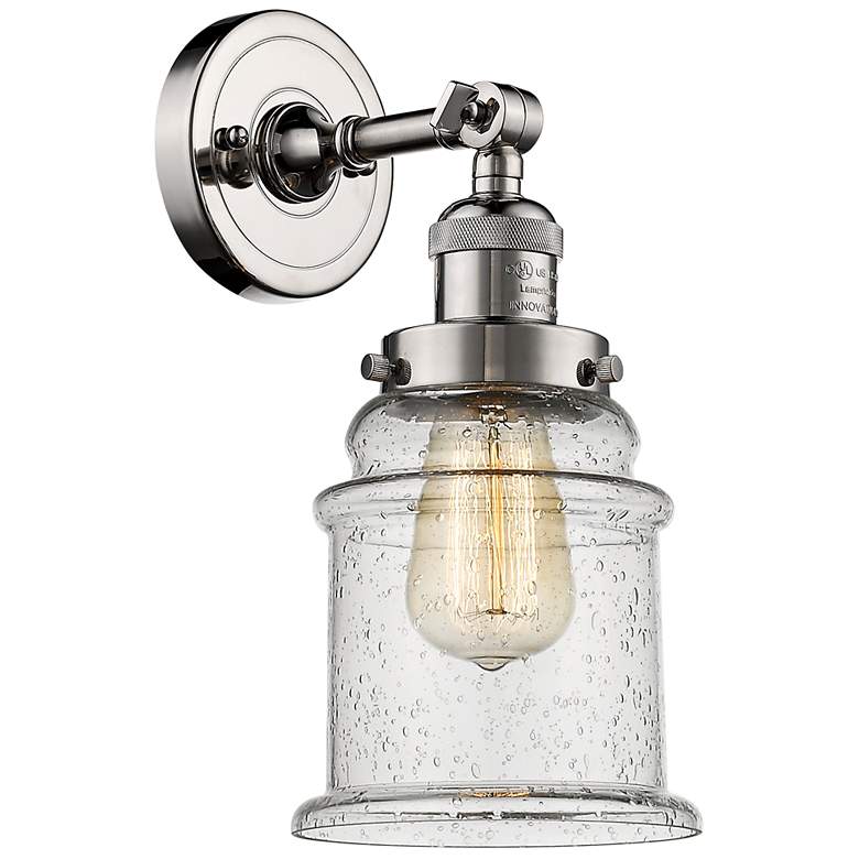 Image 1 Canton 11 inch High Polished Nickel Adjustable Wall Sconce