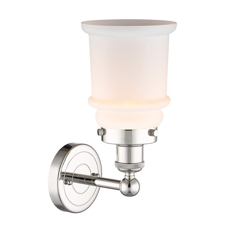 Image 2 Canton 12.75"High Polished Nickel Sconce With Matte White Shade more views