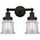 Canton 14" 2-Light Oil Rubbed Bronze Bath Light w/ Clear Shade