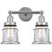 Canton 14" 2-Light Polished Chrome Bath Light w/ Clear Shade