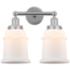 Canton 15" 2-Light Polished Chrome Bath Light w/ Matte White Shade