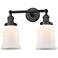 Canton 16.5" Wide 2 Light Bronze Bath Vanity Light w/ Matte White Shad