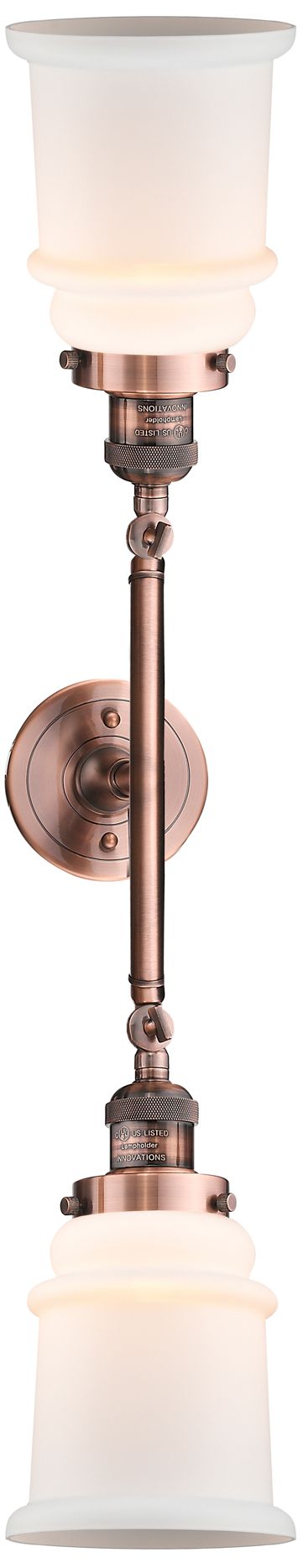 Image 3 Canton 16.5" Wide 2 Light Copper Bath Vanity Light w/ Matte White Shad more views