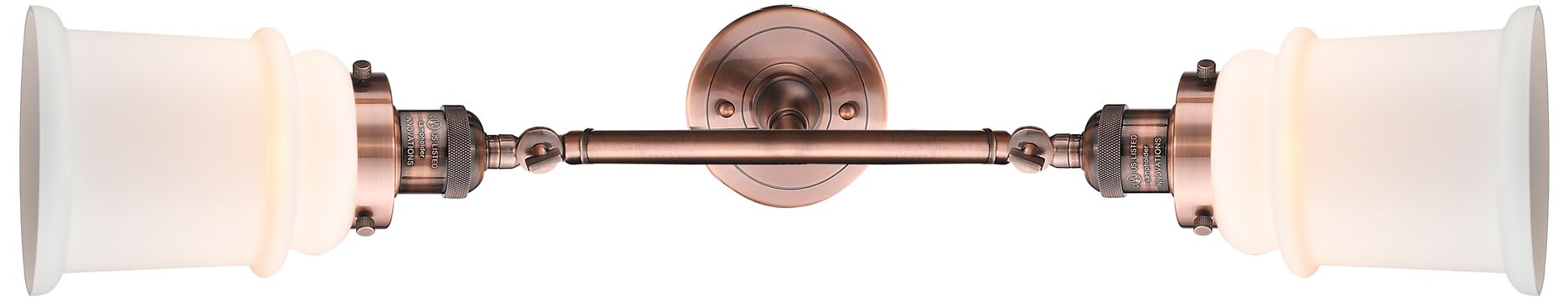 Image 4 Canton 16.5" Wide 2 Light Copper Bath Vanity Light w/ Matte White Shad more views