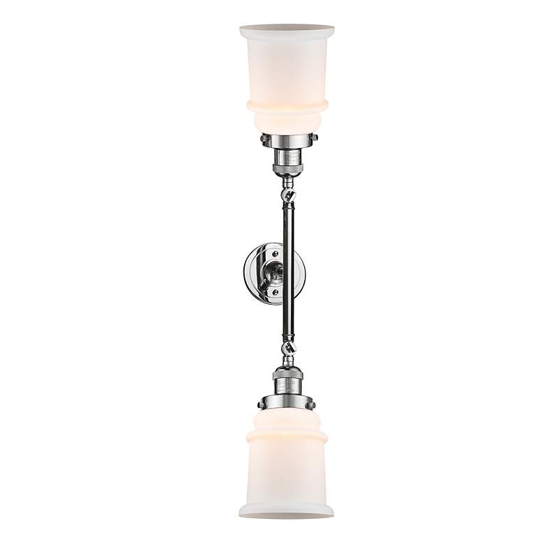 Image 3 Canton 16.5" Wide 2 Light Polished Chrome Bath Vanity Light w/ White S more views