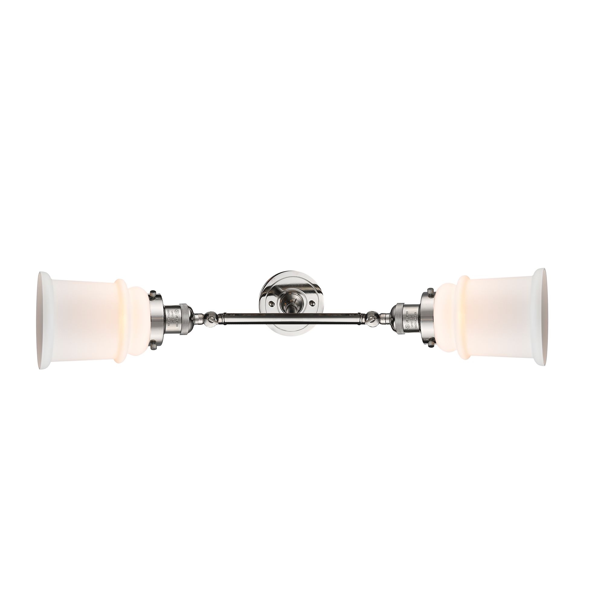 Image 4 Canton 16.5" Wide 2 Light Polished Nickel Bath Vanity Light w/ White S more views