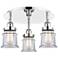 Canton 17" Wide 3 Light Polished Chrome Flush Mount With Clear Glass S
