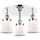 Canton 17"W 3 Light Polished Chrome Flush Mount w/ Matte White Glass S