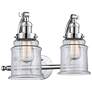 Canton 18" Wide 2 Light Polished Chrome Bath Vanity Light w/ Clear Sha