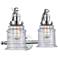 Canton 18" Wide 2 Light Polished Chrome Bath Vanity Light w/ Seedy Sha