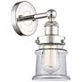 Canton 2.85" High Polished Nickel Sconce With Clear Shade