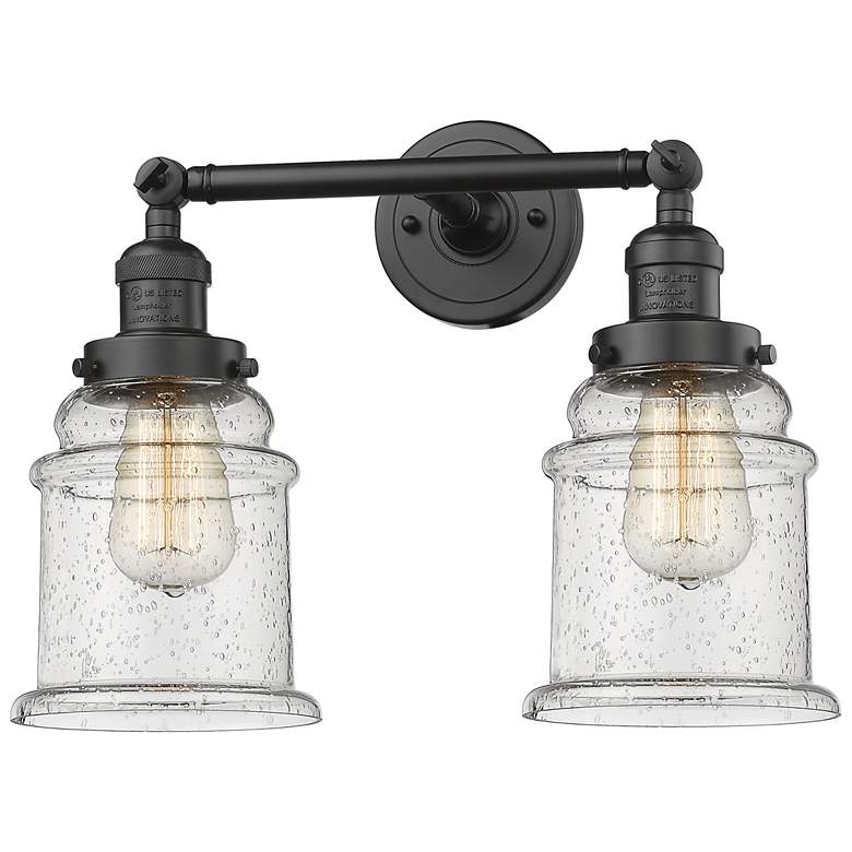 Image 1 Canton 2 Light 17" LED Bath Light - Oil Rubbed Bronze - Seedy Shade