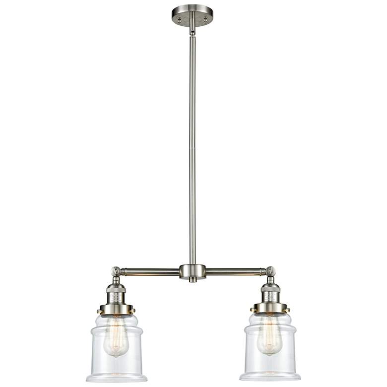 Image 1 Canton - 2 Light 21" LED Island Light - Brushed Satin Nickel - Clear