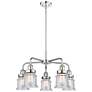 Canton 23.25"W 5 Light Polished Chrome Stem Hung Chandelier w/ Seedy S