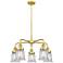 Canton 23.25"W 5 Light Satin Gold Stem Hung Chandelier w/ Clear Glass