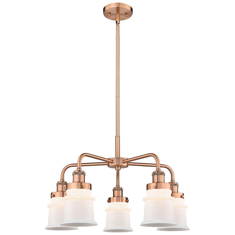Image 1 Canton 23 3/4" Wide Antique Copper 5-Light Chandelier
