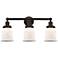 Canton 23" 3-Light Oil Rubbed Bronze Bath Light w/ Matte White Shade