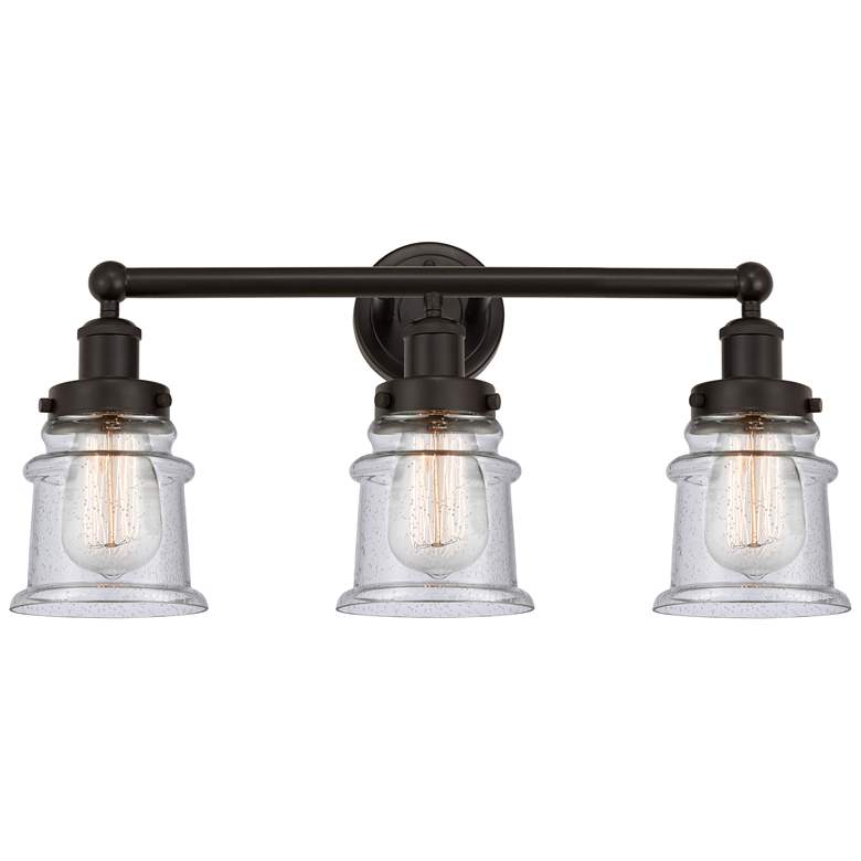 Image 1 Canton 23" 3-Light Oil Rubbed Bronze Bath Light w/ Seedy Shade