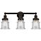 Canton 23" 3-Light Oil Rubbed Bronze Bath Light w/ Seedy Shade