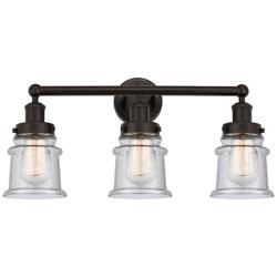 Canton 23" 3-Light Oil Rubbed Bronze Bath Light w/ Seedy Shade