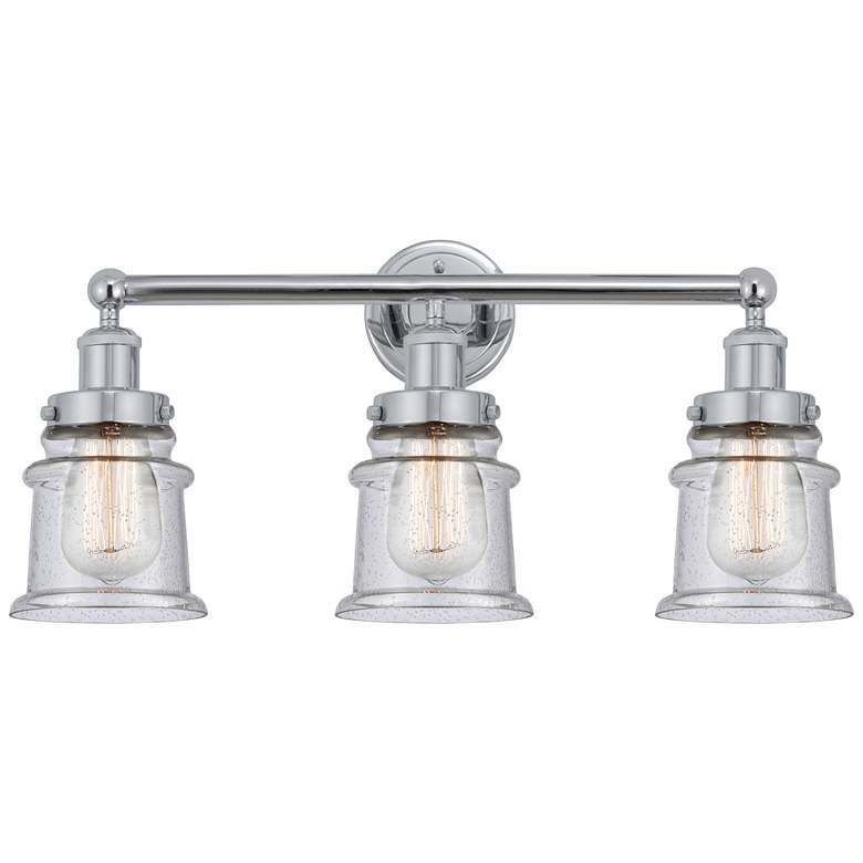Image 1 Canton 23" 3-Light Polished Chrome Bath Light w/ Seedy Shade