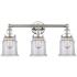 Canton 24" Wide 3 Light Polished Nickel Bath Vanity Light With Clear S