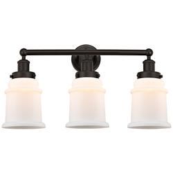 Canton 24" Wide Oil-Rubbed Bronze 3-Light Bath Light