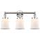 Canton 24"W Polished Nickel White Glass 3-Light Bath Light