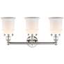 2_Canton 24"W Polished Nickel White Glass 3-Light Bath Light more views