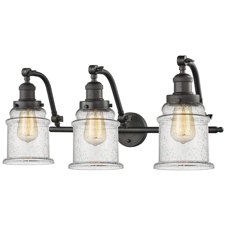 Image 1 Canton 3 Light 28" LED Bath Light - Oil Rubbed Bronze - Seedy Shade