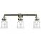 Canton 3 Light 30" LED Bath Light - Brushed Satin Nickel - Clear Shade