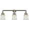 Canton 3 Light 30" LED Bath Light - Brushed Satin Nickel - Seedy Shade